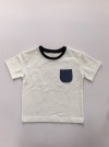 BSCI Certified 100% Cotton Kids T-shirt with Denim Pocket