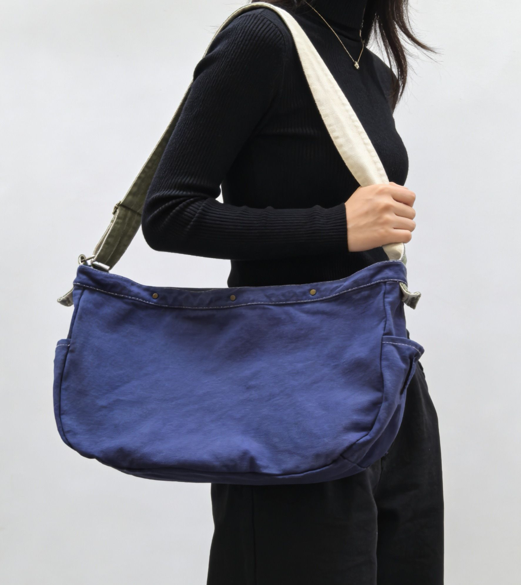 BSCI Certified Luxury Vintage 16oz Washed Canvas Shoulder Bag for Daily & Travel