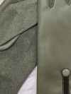 Womens Fashion Premium PU Leather Gloves, Suede Palm Touchscreen Compatible Winter Gloves
