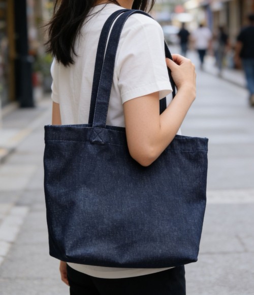 BSCI Certified 12oz Heavyweight Denim Tote Bag for Daily