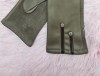 Womens Fashion Premium PU Leather Gloves, Suede Palm Touchscreen Compatible Winter Gloves