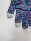Winter Warm Touchscreen Acrylil Knit Gloves, Space Dye Multicolor Smartphone Gloves