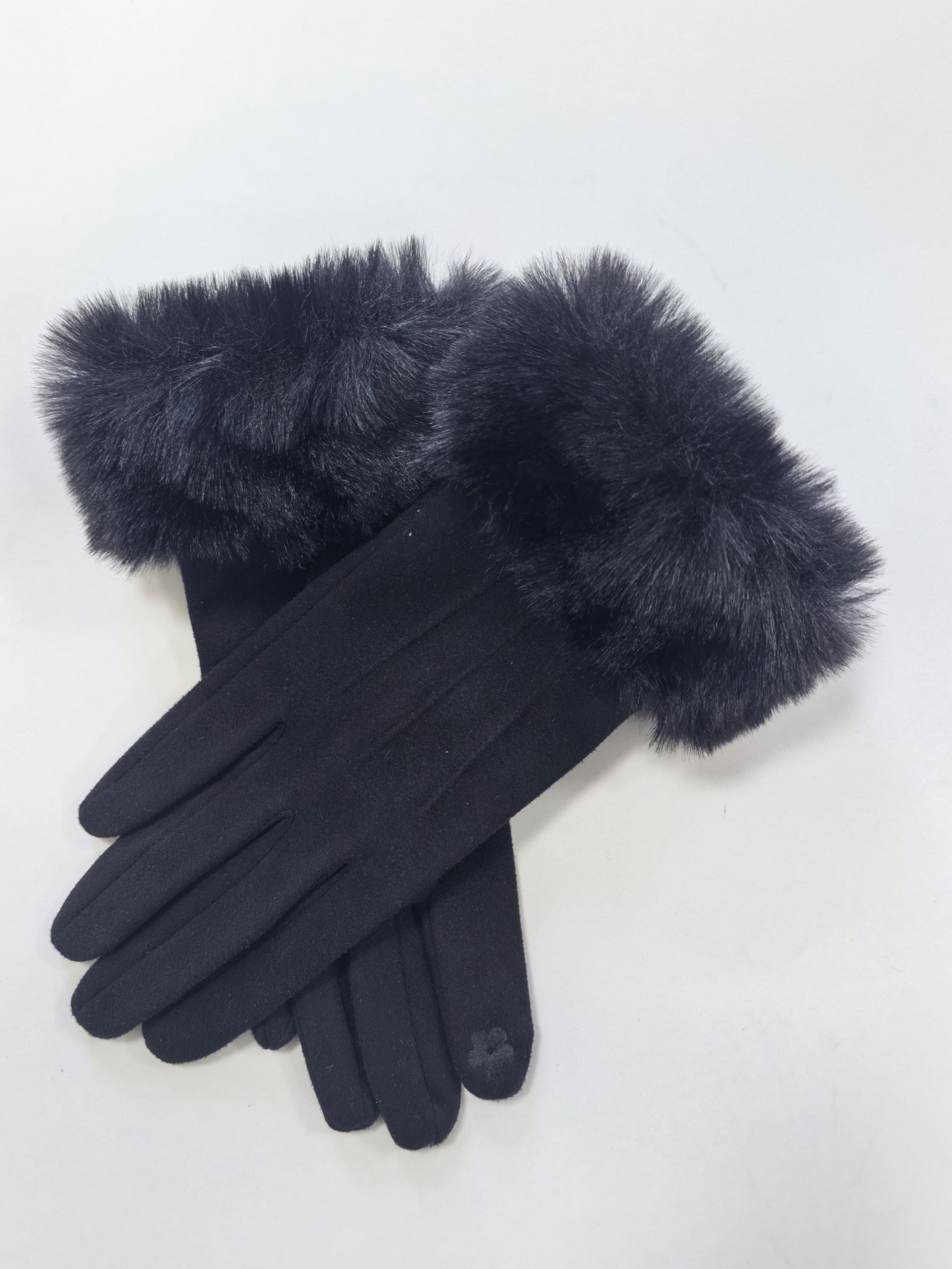 BSCI Certified Womens Faux Suede Winter Gloves - Touch Screen Compatible