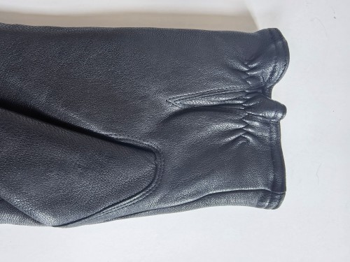 In Stock! Ready Made Mens Premium Eco-Friendly Dyed Genuine Goatskin Leather Gloves with Real Lamb Fur Lining