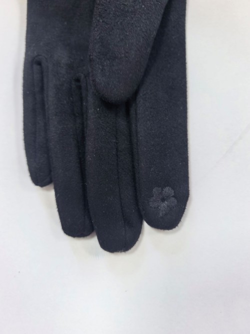 BSCI Certified Womens Faux Suede Winter Gloves - Touch Screen Compatible