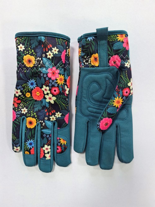 BSCI Certified Non-slip Garden Gloves for Women - Floral